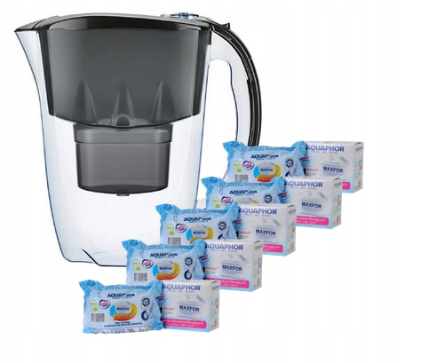 Filtračná nádoba Aquaphor Filtračná nádoba + 5x filtračná vložka Amethys 2,8 l čierna